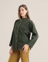 Shirt Jacket with round hem with slits